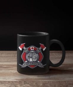Black Fireground Coffee Mug Mock Up