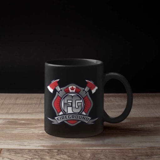 Black Fireground Coffee Mug Mock Up