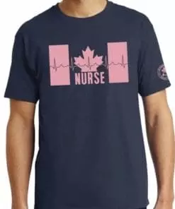 Bunker Gear Navy Shirt Pink Nurse